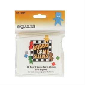 Board Game Card Sleeves - Square 70x70mm (50 stk) - Plastiklommer